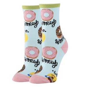 Oooh Yeah! Women's Crew Socks (Donut Worry) - 1 of 4