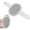 BABYYER Self Cleaning Slicker Brush for Dogs & Cats,Skin Friendly Pet Grooming Deshedding Tool, Puppy Brush for Long Haired Pets, Pet Supplies - 3 of 4