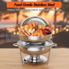 Round Chafing Dishes for Buffet - Stainless Steel Buffet Servers with Lids, Pre-Installed, Ideal for Catering, Parties, Weddings & Events - 2 of 4