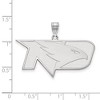 Black Bow Jewelry 10k White Gold North Dakota Fighting Hawks NCAA Large Pendant - 2 of 3