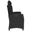 vidaXL Garden Bench Adjustable with Cushion Black Poly Rattan - 4 of 4