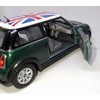 KiNSMART Mini Cooper S 5inch 1:28 Scale Die Cast Metal Model Toy Cars Green with British Flag - 3 of 4