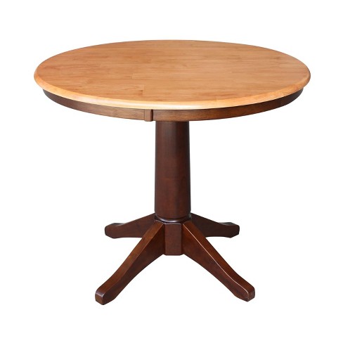 International Concepts 36" Round Top Pedestal Table-28.9" H, Cinnamon/Espresso - image 1 of 4