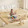 Large Wooden Baby Playpen, Adjustable Gate for Toddler and Babies, Baby Fence Play Yard with Door, Safe Play Area Kids Activity Center - 2 of 4
