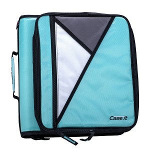 Case-it The Universal Zipper Binder - 2 Inch O-Rings - Padded Pocket - 400 Page Capacity - Comes with Shoulder Strap - 1 of 3