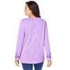 Woman Within Plus Size Floral Embroidered Sweatshirt Tee - 3 of 4