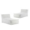 Light Gray Outdoor Bean Bag Lounge Chair,Armless Lounger with Shredded Foam Fill,Oversized Sofa-Style Bean Bag for Balcony Poolside-Coolbibila - 3 of 4