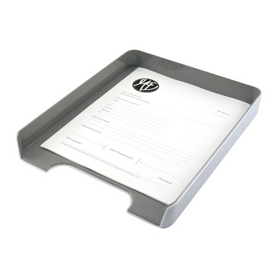 Fusion Letter Tray White and Gray (37522)