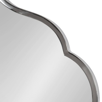 Rowla Scalloped Silver Stainless Steel Wall Mirror