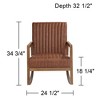 Elm Lane Rust Brown Wood Frame Rocking Chair - image 4 of 4