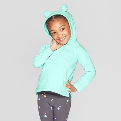 girls aqua hoodie