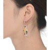 Guili Sterling Silver 18K Rose Gold Plated Dangle Earrings with Cubic Zirconia Accents, A Chic and Elegant Pair for Any Occasion - 2 of 3
