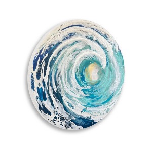 Stupell Industries Round Sea Waves Nautical Ocean, 12" x 12" - 1 of 4