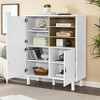 VYNXARIA Chic Multifunctional Storage Cabinet with Leather Handles - 2 of 4