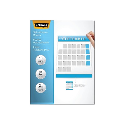 Fellowes Self-Adhesive Laminating Sheets 9" x 12" 10/Pack (5221501) 719627