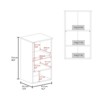 SEVOBAL 28 Inch Tall Bathroom Storage Cabinet with Two Interior Shelves and One Open Shelf for Bathroom Organization, White, 30"*17"*4" - 3 of 4