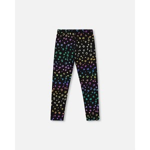 Deux par Deux Girl Stretch Jersey Leggings Multicolor Leopard Print - 1 of 4
