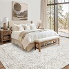 Vintage Geometric Rug Washable Indoor Bedroom Rugs Non Slip Low Pile Area Rug - 4 of 4