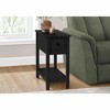 Vynxaria Transitional 2-Tier Narrow Accent Table - Black Veneer Finish, 11.75" W x 21.75" L x 24.25" H - 2 of 4