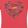 Women's - Hot Wheels - Valentine's Hot Wheels Heart Short Sleeve Graphic T-Shirt - 2 of 4