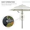 PAGED 9FT 3-Tier Patio Umbrella Outdoor Market Umbrella with Push Button Tilt, Crank and 8 Ribs for Garden, Poolside, Base Not Included - 3 of 4