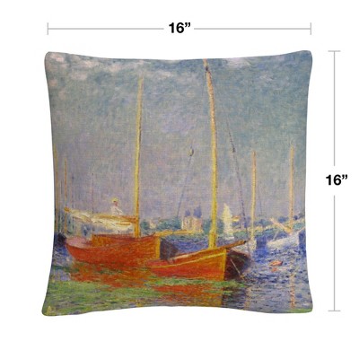 Claude Monet Argenteuil 16" Square Decorative Throw Pillow