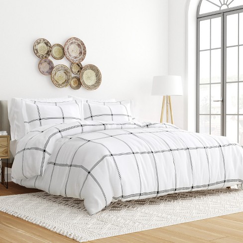 Modern Boho Prints Ultra Soft Duvet Cover Set, Easy Care, Matching Shams -  Becky Cameron, Arrow Dreams / Gray, Full/Queen