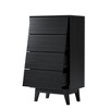 Lycvki MDF 4 Drawer Dresser Features Vintage-style and Bevel Design - 2 of 4