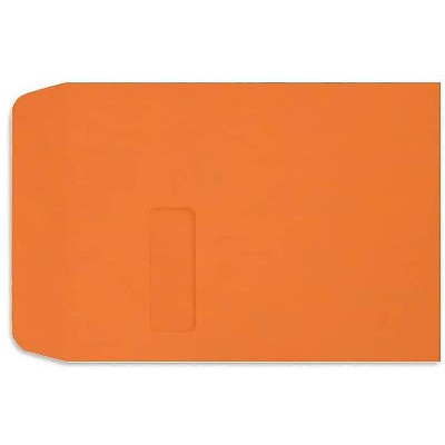 LUX 9" x 12" Open End Window Envelopes Mandarin Orange LUX-1590-11-50