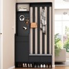 Lycvki Hall Coat Rack Storage with Storage Bench and Shoe Cabinet - 2 of 4