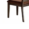 Set of 2 19" Jameson Dining Chairs Brown Fabric/Espresso - Acme Furniture: Upholstered, Traditional Design, Wood Frame - 4 of 4