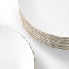 Gibson Home Ogalla 8 Piece 7.5 Inch Gold Banded Fine Ceramic Dessert Plate Set - 4 of 4