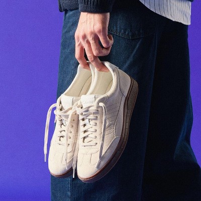 Clarks Mens Craft Rally Ace Off White Suede Shoes 10 Medium — фото 8
