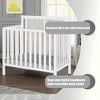 VYNXARIA Mini Crib With Mattress Pad White/Rockport Gray - 3 of 4
