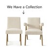 Morgan Set of 2 Solid Wood Dining Chair,18.5" Wide Upholstered Seat and Back,Linen Dining Chairs with Upside Down "V" Shape-Maison Boucle - 4 of 4