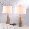 Maxax Rustic Wood Resin Table Lamps, Modern Desk Lamps with White Fabric Shade for Bedroom, Living Room, Farmhouse Decor£¬3-Way 100W E26 Base, - 2 of 4