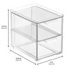 2-Drawer Stackable Organizer for Kitchen or Pantry - Set of 2 - Clear - 4 of 4