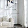 Vynxaria Floor Lamps, 71.3", 2 - Light Setup, Rose - White Arched Shades, Black Body, for Bedroom/Living Room - 4 of 4
