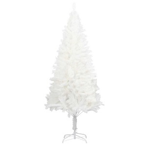 vidaXL Christmas Tree Artificial Xmas Tree with Needle-Shaped Branches - White 94.5" - 1 of 4