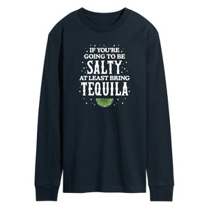 Men's - Instant Message - Be Salty Bring Tequila Long Sleeve Graphic T-Shirt - 1 of 4