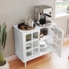 GlasFlength Decorative Storage Cabinets, Stylish and Functional Storage for Every Room, Bedroom, Living Room, Kitchen, White,31.4”*15.7”*32.2" - 4 of 4