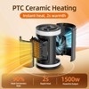 1500W Portable Ceramic Space Heater with Adjustable Thermostat, Tip-Over & Overheat Protection, Quiet Indoor Use, Small Room/Office Heater. - 2 of 4
