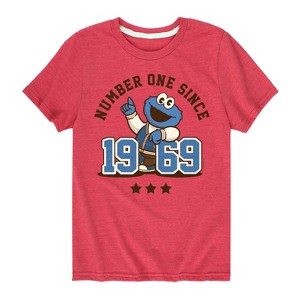 Boys' - Sesame Street - Cookie Monster One Since 1969 Short Sleeve Graphic T-Shirt - 1 of 4
