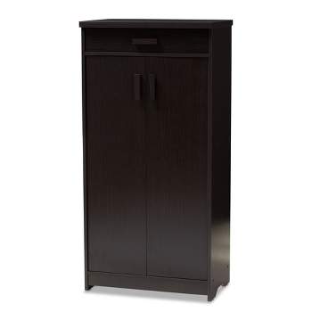 Dariell Modern And Contemporary Finished Shoe Cabinet Dark Brown ...