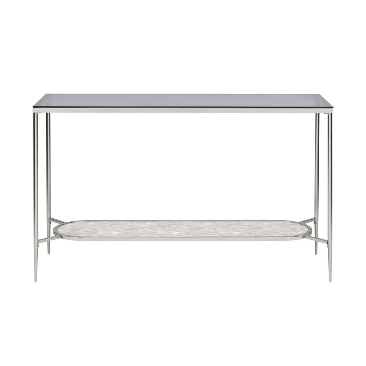 Acme Furniture Adelrik Console Glass Table Chrome Finish - thumbnail 4