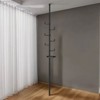 Yukimo Adjustable Laundry Pole Clothes Drying Rack with Trays, Floor to Ceiling Tension Rod Storage Organizer for Indoor and Balcony, Black - 4 of 4