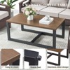 Belord Patio Wicker Chairs Lounge Club Chairs, All Weather Brown Wicker Outdoor Chair Set of 4 with Coffee Table and Ottoman for Porch Balcony - 4 of 4