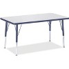 Jonti-Craft Berries Elementary Height Color Top Rectangle Table (24 x 36) in Blue - 2 of 2