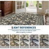 TackView Vintage Floral Area Rug, Machine Washable Boho, Soft Low-Pile Carpet, Non Slip Floral Rug, Ultra-Thin Traditional Carpet - 4 of 4