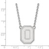 Black Bow Jewelry 10k White Gold Ohio State Buckeyes NCAA Necklace 18 Inch - 2 of 4